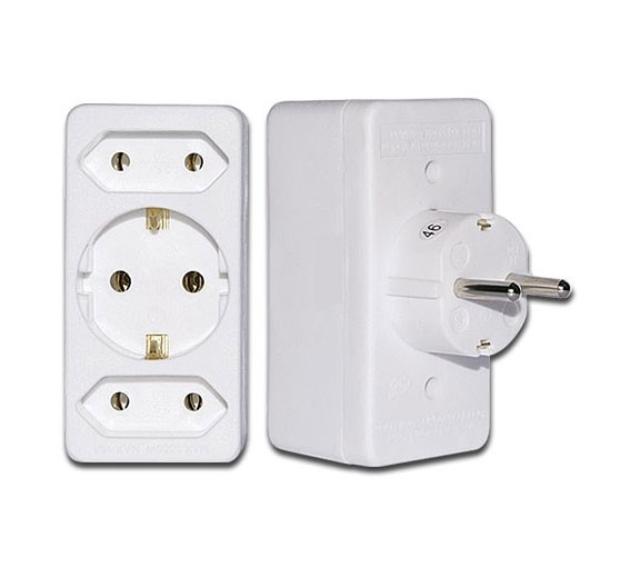 Euro-Multistecker 2+1-fach weiß