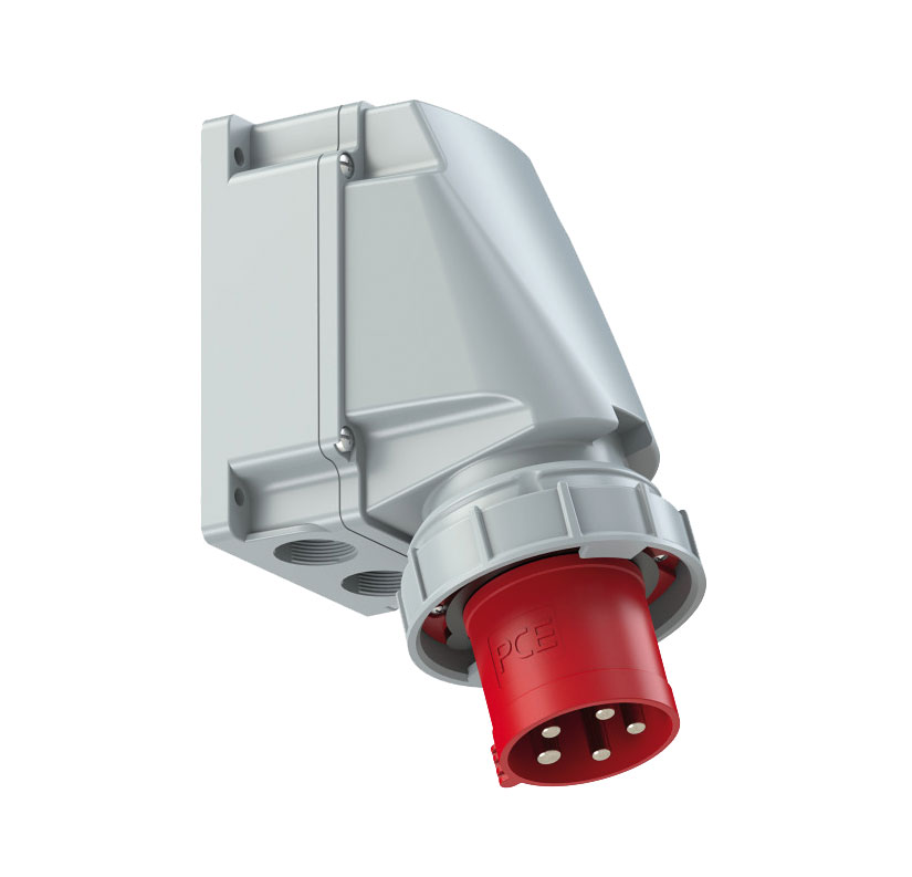 CEE Wandgerätestecker POWER TWIST 63A / 5p / 6h / IP67