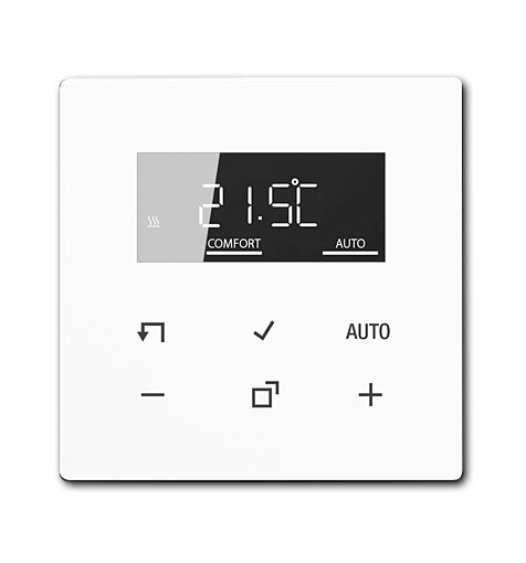Standard Raumtemperaturregler mit Display / Serie LS / Alpinweiß 