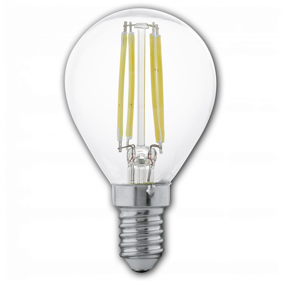 LED Filament Kugellampe P45 / 350 Lumen / 4W / E14 / 220-240 / 2.700K / 827 Warmweiß klar