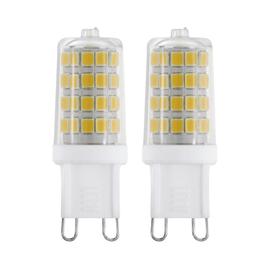 2er-Packung LED-Stiftsockellampen G9 / 320 Lumen / 3 W / G9 / 220-240V / 330° / 3.000K / 830 ww klar