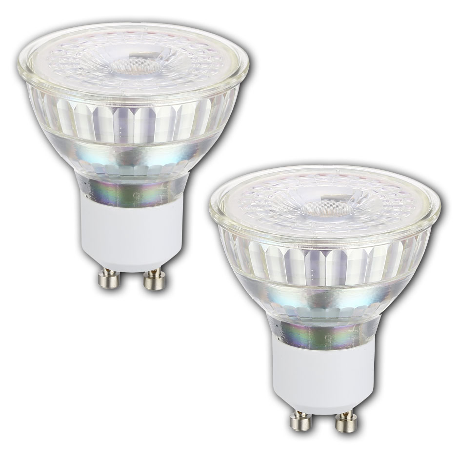 2er Packung LED Spot Reflektorlampen / 250 Lumen / 3 W / GU10 / 220-240V / 90° / 3.000K / Warmweiß 
