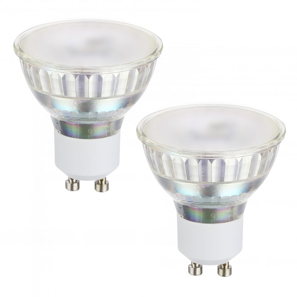 2er Packung LED Reflektorlampen / 400 Lumen / 4,6W / GU10 / SMD / 220-240V / 3.000 K / Warmweiß