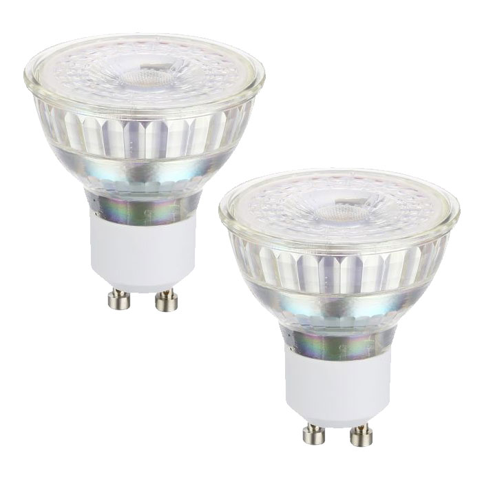 2er Packung Reflektorlampen Spot 38° / 400 Lumen / COB 4,5W / GU10 / 230V / 3.000K / Warmweiß