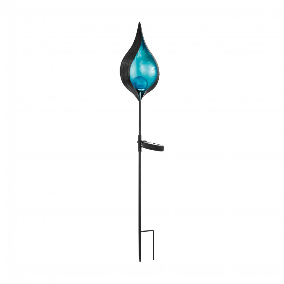 LED-Solarspießleuchte blau/schwarz