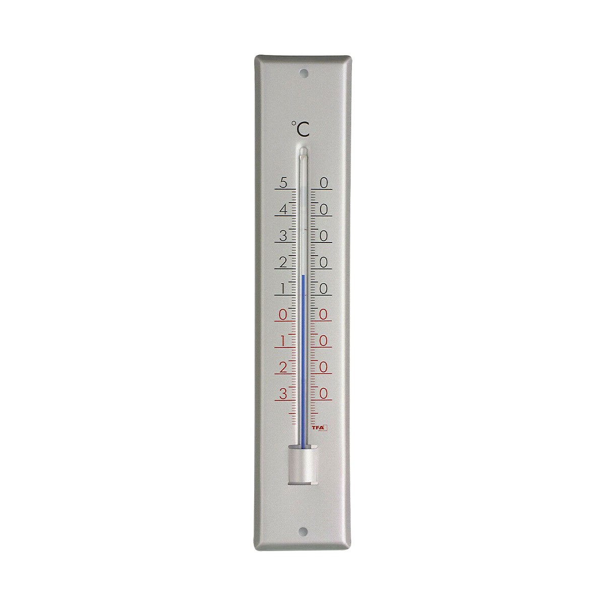 Analoges Innen-Aussen-Thermometer silber aus Aluminium