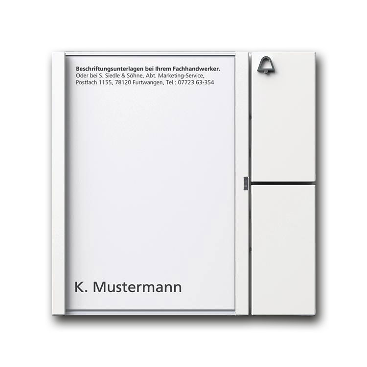 Tasten-Modul TM612-1 SM mit 1 Ruftaste mit Glockensymbol Silber-Metallic