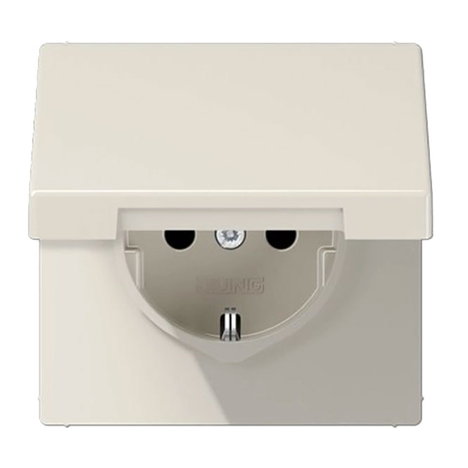Jung Schuko Steckdose 16A 250V / weiß hochglänzend (bruchsicher)