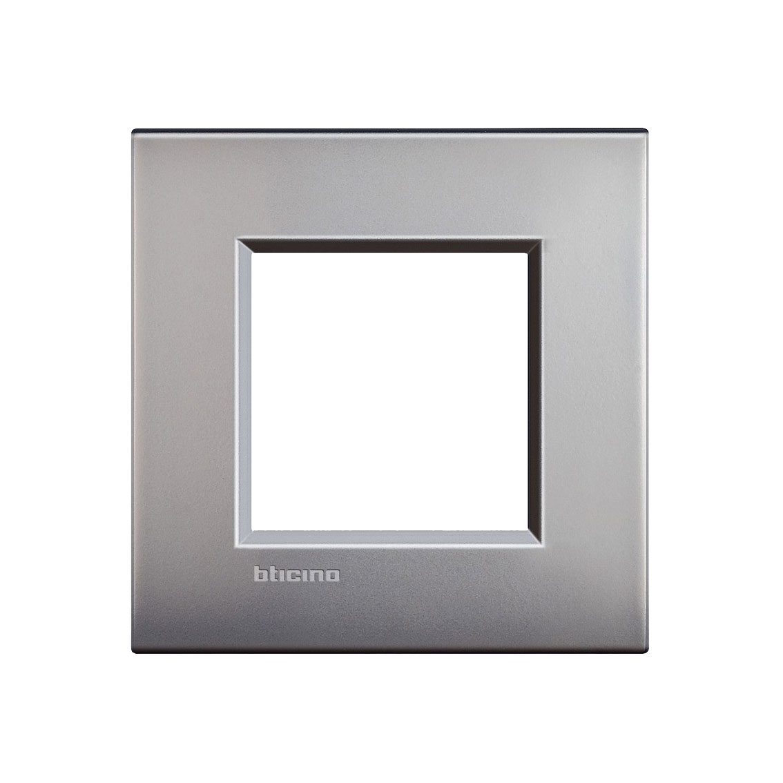 BTicino Abdeckrahmen Light Air Europe 1-fach / 2 Module / grau