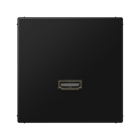 Jung UP HDMI Multimedia-Anschlusssystem mit Tragring / Schraubbefestigung bruchsicher / schwarz