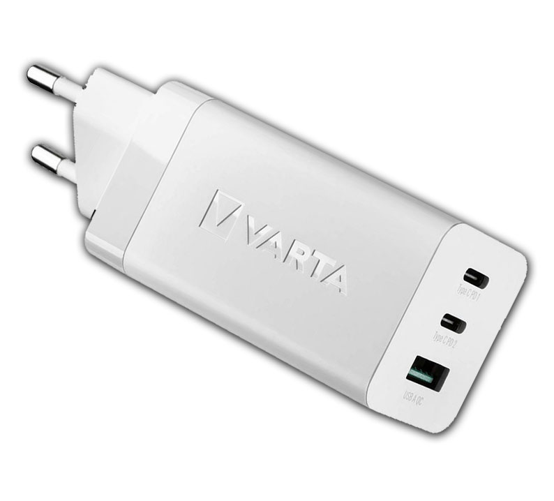 Varta High Speed Charger 65W / 1x USB QC 3.0 A OUT / 2x USB TYPE C 3.25 A OUT