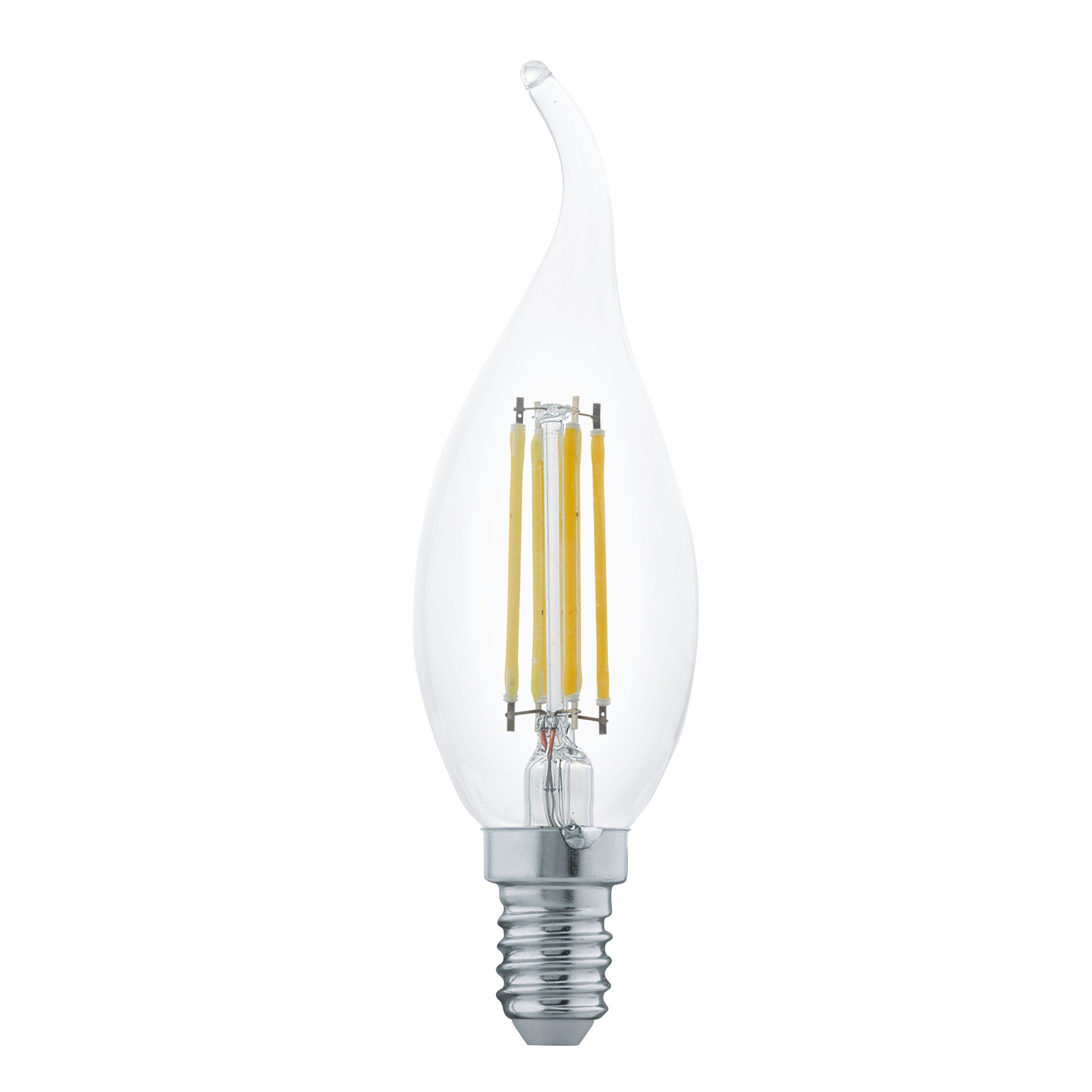 LED Filament Windstoßkerze / 350 Lumen / 4W / E14 / 220-240V / 2.700K / 830 Warmweiß klar