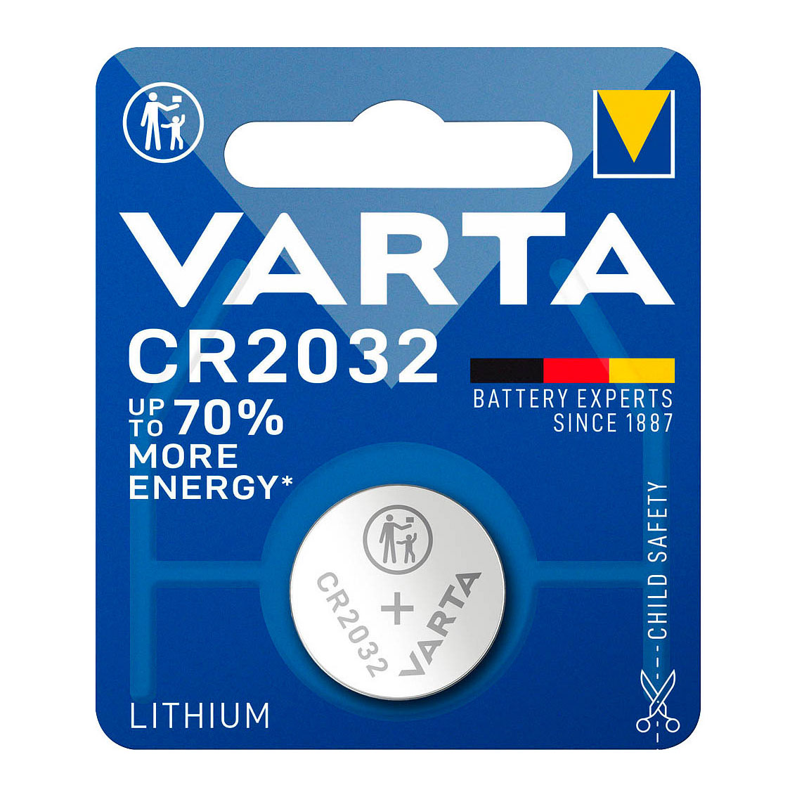 Varta Professional Electronics Knopfzelle Lithium 3,0 V / 230 mAh / 2032 / CR2032 - 1er Blister