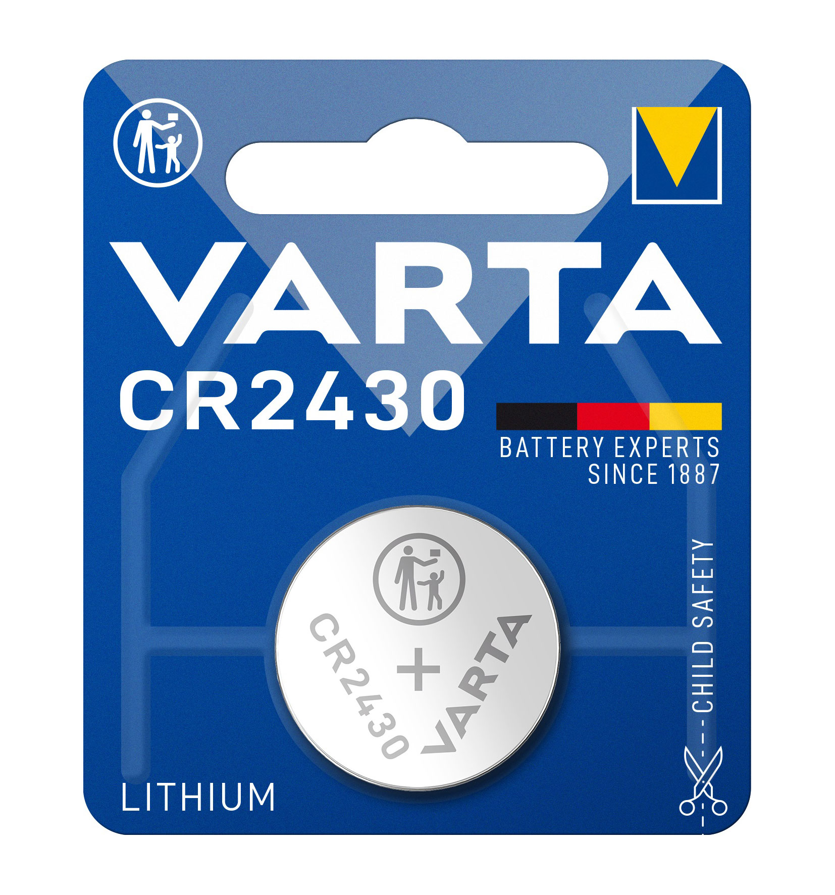 Varta Professional Electronics Knopfzelle Lithium 3,0 V / 290 mAh / 2430 / CR2430 - 1er Blister