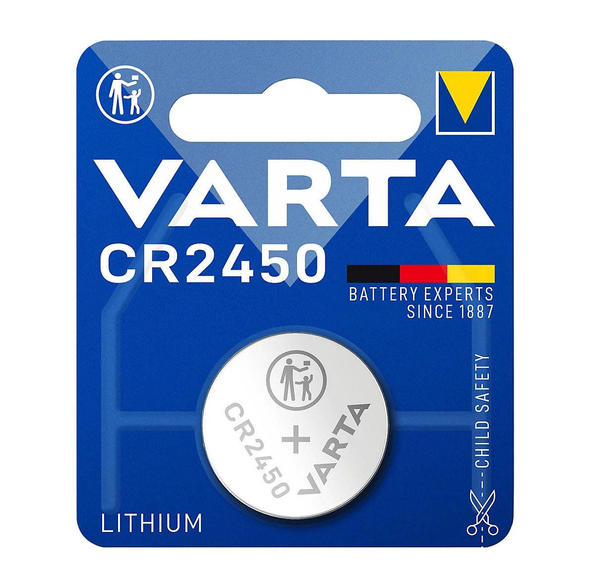 Varta Professional Electronics Knopfzelle Lithium 3,0 V / 570 mAh / 2450 / CR2450N / CR2450 - 1er Blister