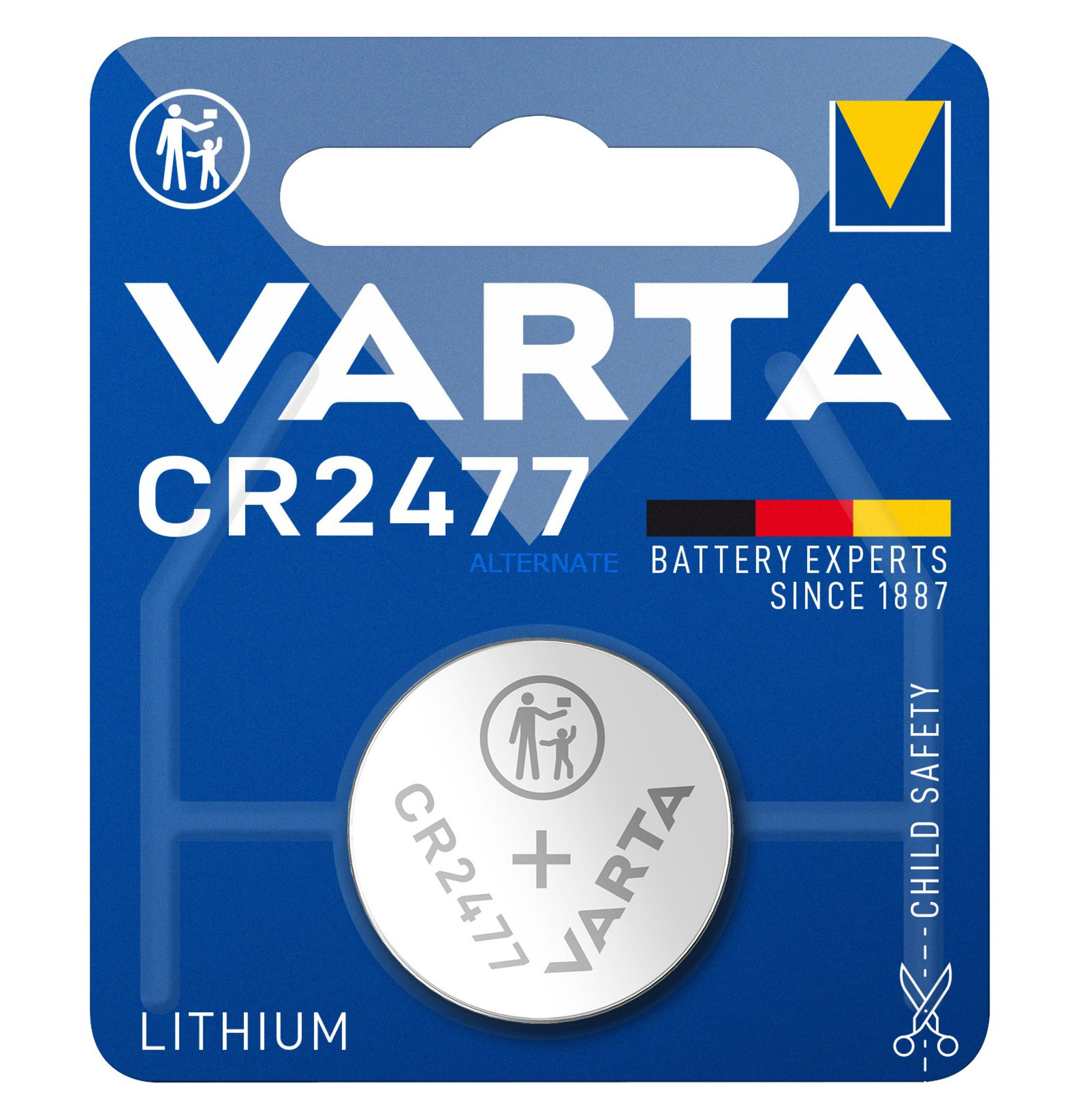 Varta Professional Electronics Knopfzelle Lithium 3,0 V / 850 mAh / CR2477N / CR2477 - 1er Blister