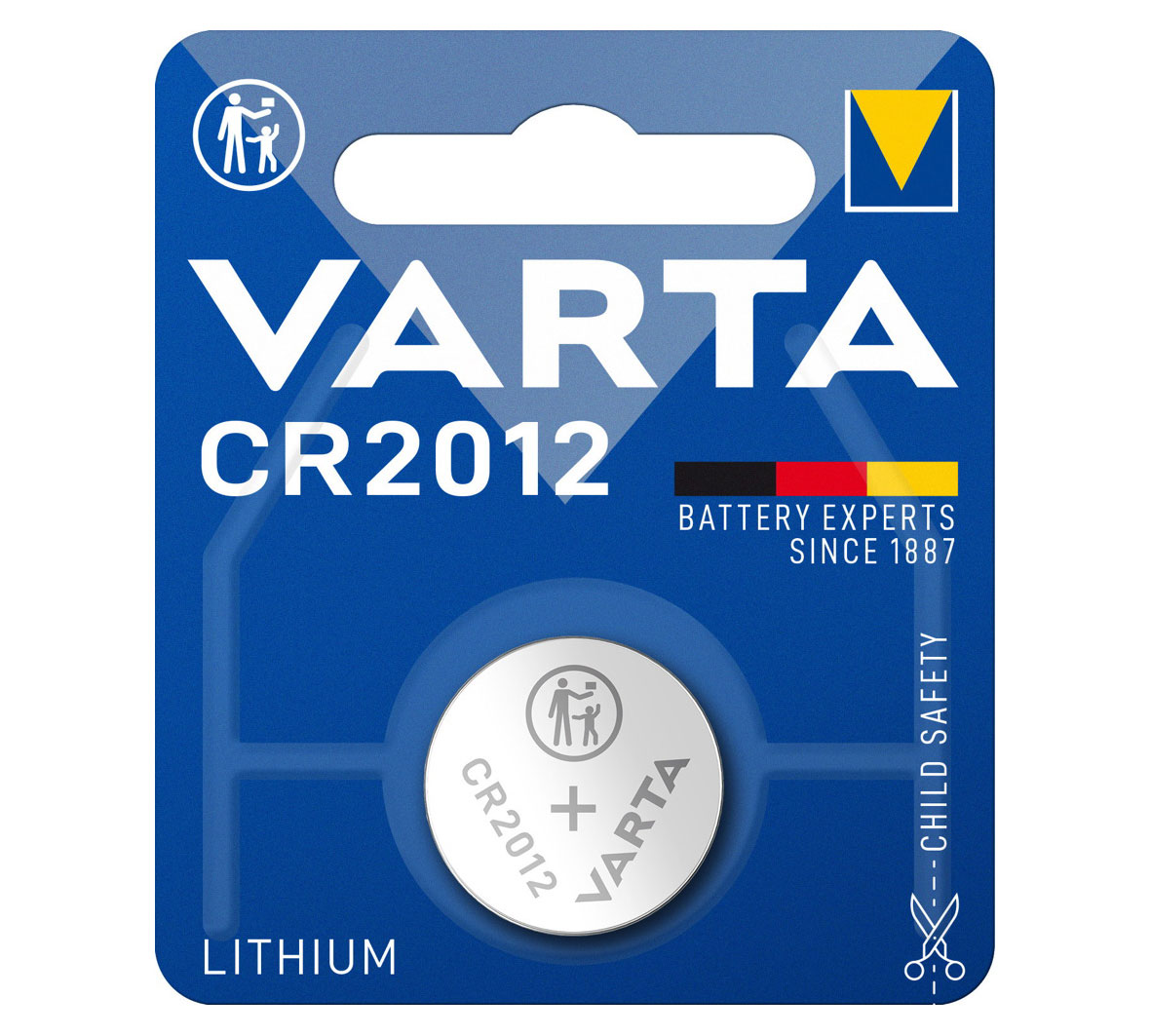 Varta Electronics Lithium Knopfzelle CR2012 / 3V / 60 mAh - 1er Blister