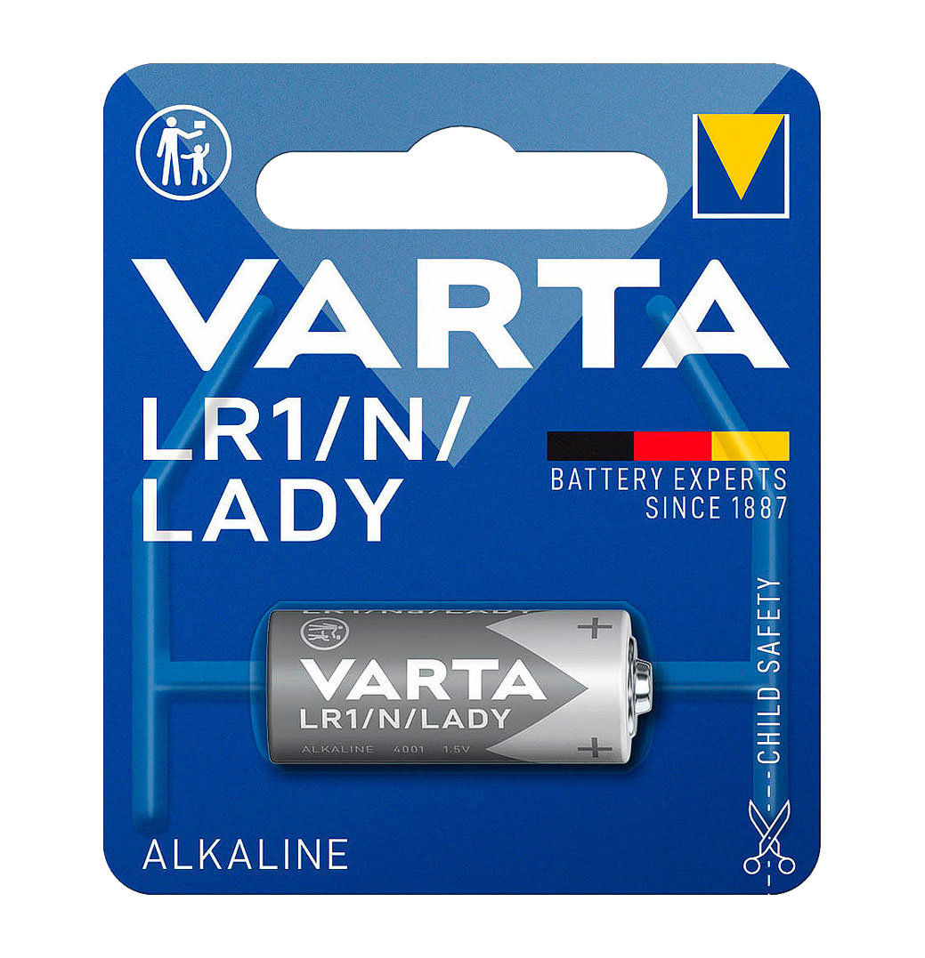 Varta Alkaline Professional Electronics Lady / 850 mAH / 1,5V / N LR1/E90 / 04001 / 4001/N / LR1 - 1er Blister