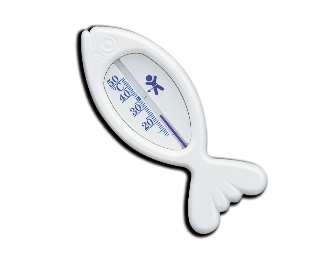 Analoges Badethermometer Fisch weiß