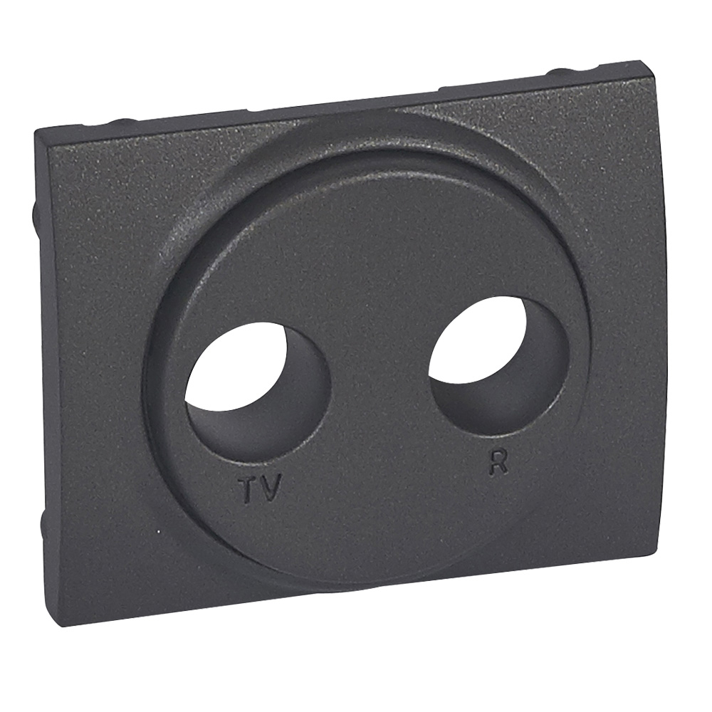 Legrand Abdeckung Antennen-Steckdose 2-Loch TV-R System Legrand Galea dark bronze
