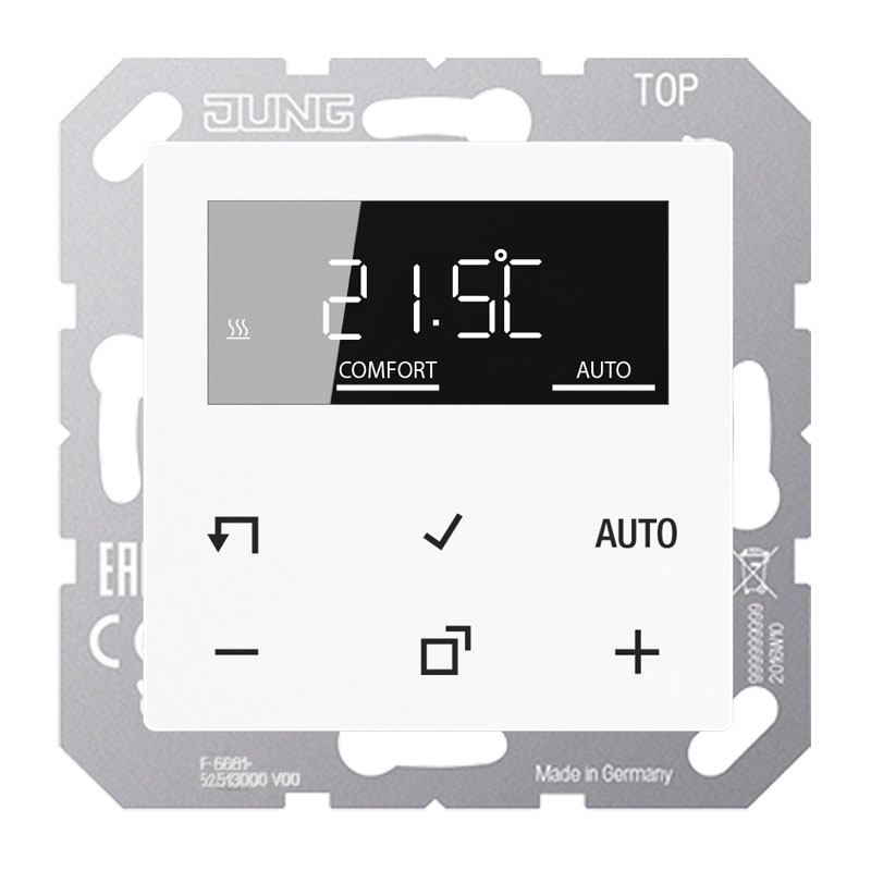 Jung LB-Management Temperatur Regler mit Display / alpinweiß