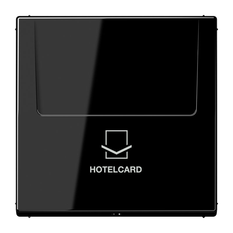 Jung Hotelcard-Schalter (ohne Taster-Einsatz) / schwarz hochglänzend