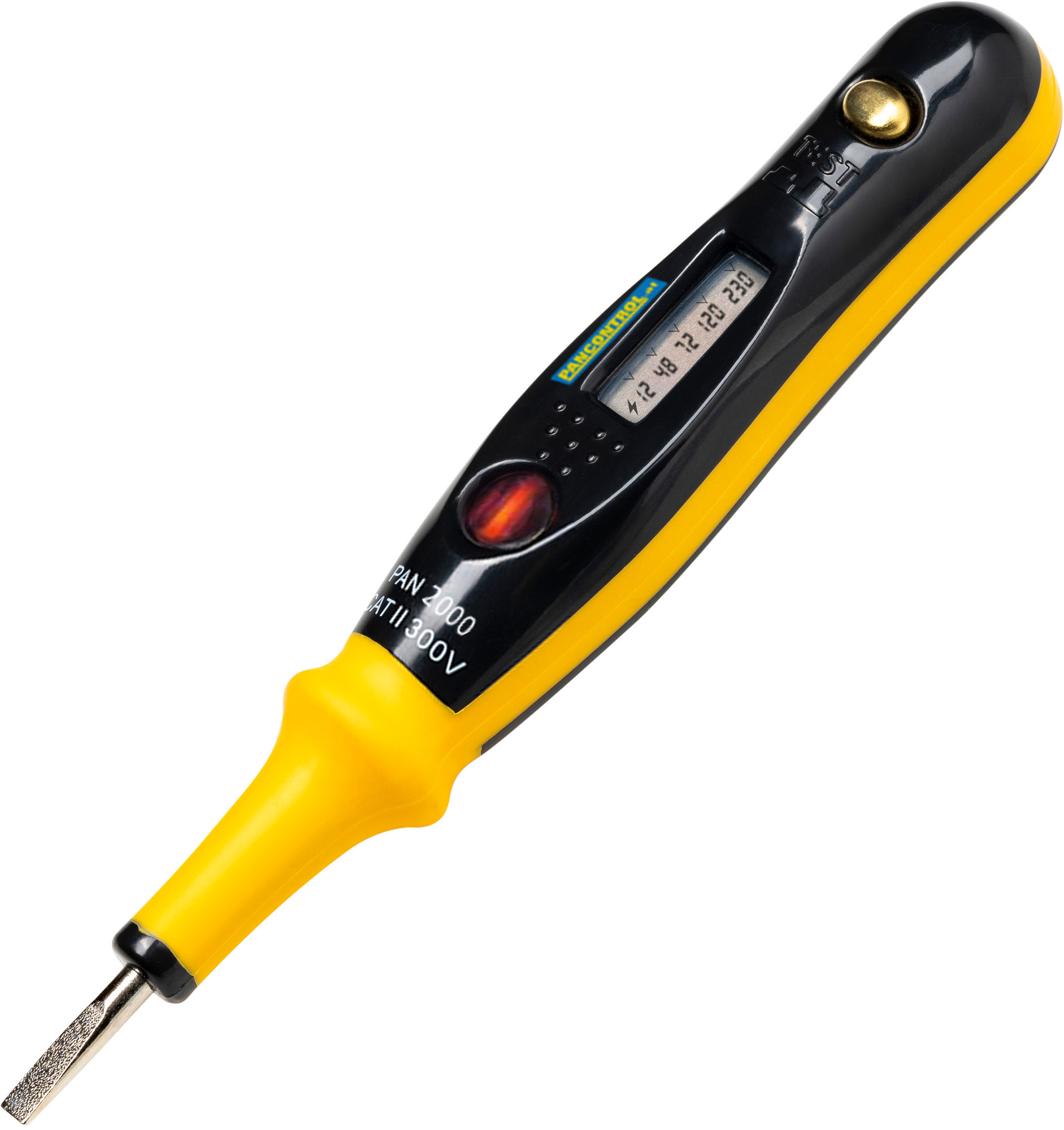 Spannungsprüfer 1-polig / 12-230V / mit LCD-Display + Glimmlampe 12-36V