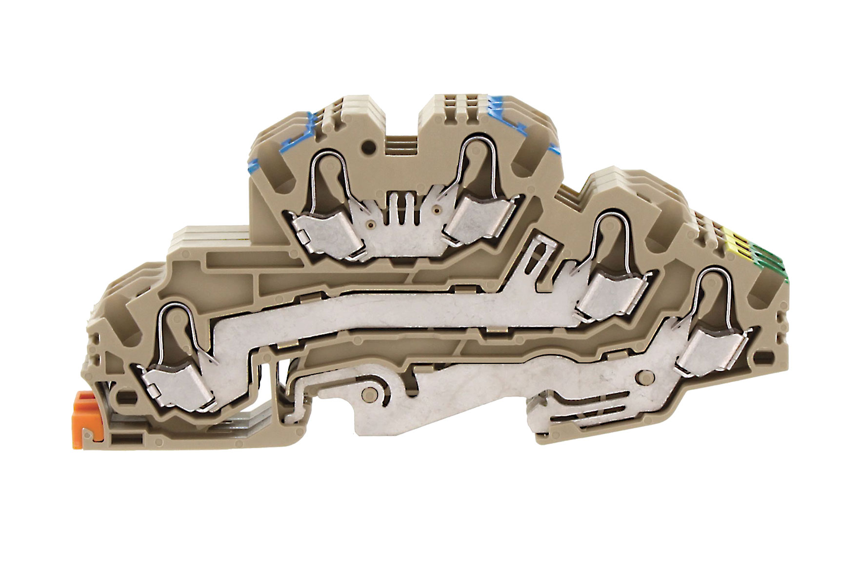 3-Stockklemme 4mm2 RKL3XLNPE / 3xL, 3xN, 3xPE DLIS2,5/B-3L/3N/3PE / 2715.2