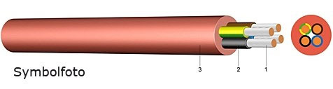 Silikonkabel SIHF-J 4x0,75 / 100m Bund rt/br