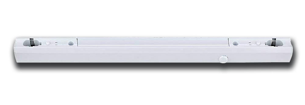 Fassung für Linienlampe 2-sockelig mit Schalter (ohne Leuchtmittel) / S14s / weiß / L 508 mm