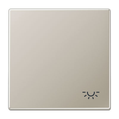 Wippe Serie LS mit Symbol Licht / 70 x 70 mm / Edelstahl