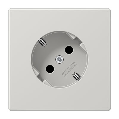 SCHUKO-Steckdose 45° / 16A / 250V / lichtgrau