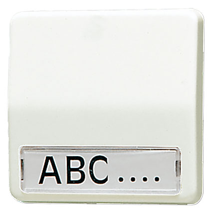 Wippe mit Schriftfeld 9 x 40 mm / Duroplast weiß