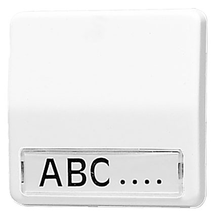 Wippe mit Schriftfeld 9 x 40 mm / Duroplast alpinweiß