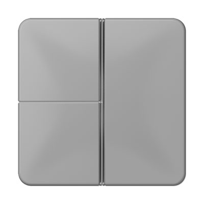 Tastensatz 3fach komplett / Thermoplast grau hochglänzend