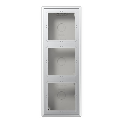 Aufputz-Kappe 3fach / Duroplast Aluminium lackiert