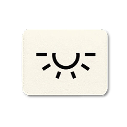 Kalotte mit Symbol Licht / lichtundurchlässig / weiß