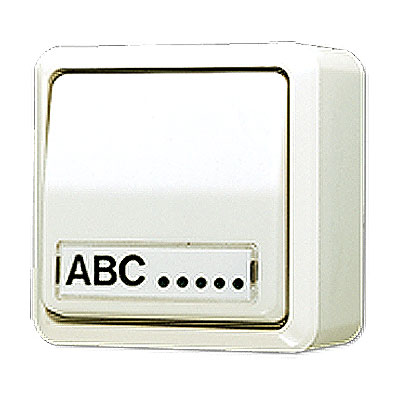 Universal Aus-Wechsel-Wippschalter 10AX, 250V / mit Schriftfeld 9 x 40 mm / weiß