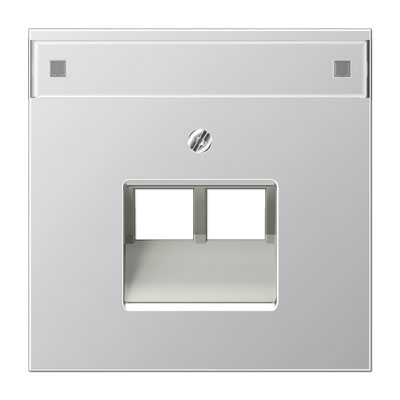 Abdeckung mit Schriftfeld 12 x 55 mm / für IAE/UAE-Anschlussdosen / Datendosen Cat. 6 / Aluminium