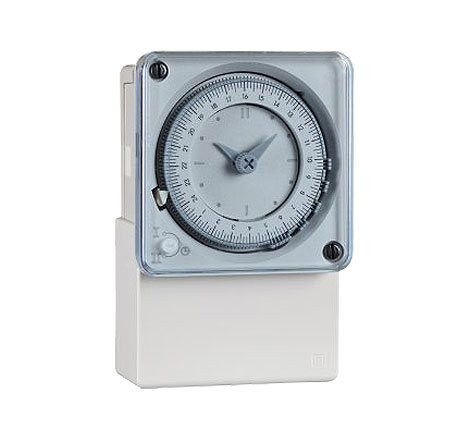 Analoge Fronttafeleinbauuhr MaxiRex QW 120V 50/60Hz