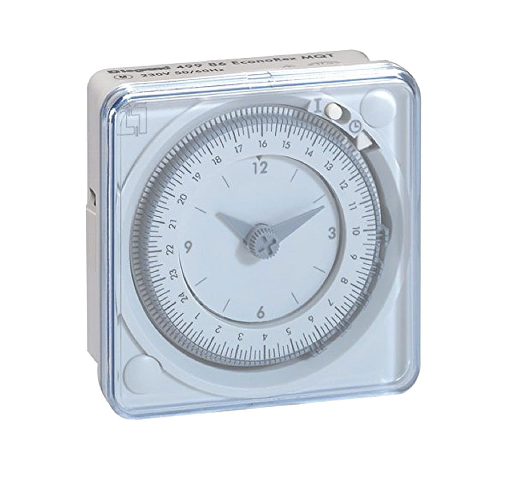 Analoge Fronttafeleinbauuhr EconoRex MW120V 60Hz