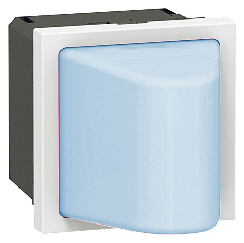 Info-Lichtsignal MOSAIC blau 230V 2mod ws Mosaic