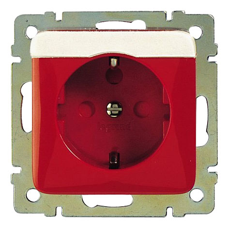 Creo SCHUKO-Steckdose verwechslungssicher Rot