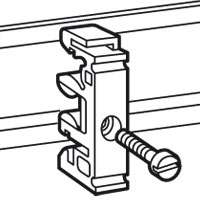 Hutschienenadapter mit Bohrung für Schrauben 4 mm (M4)