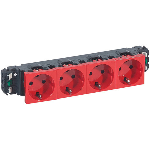 Mosaic Steckdose SDO 4f DLP codiert SL rot