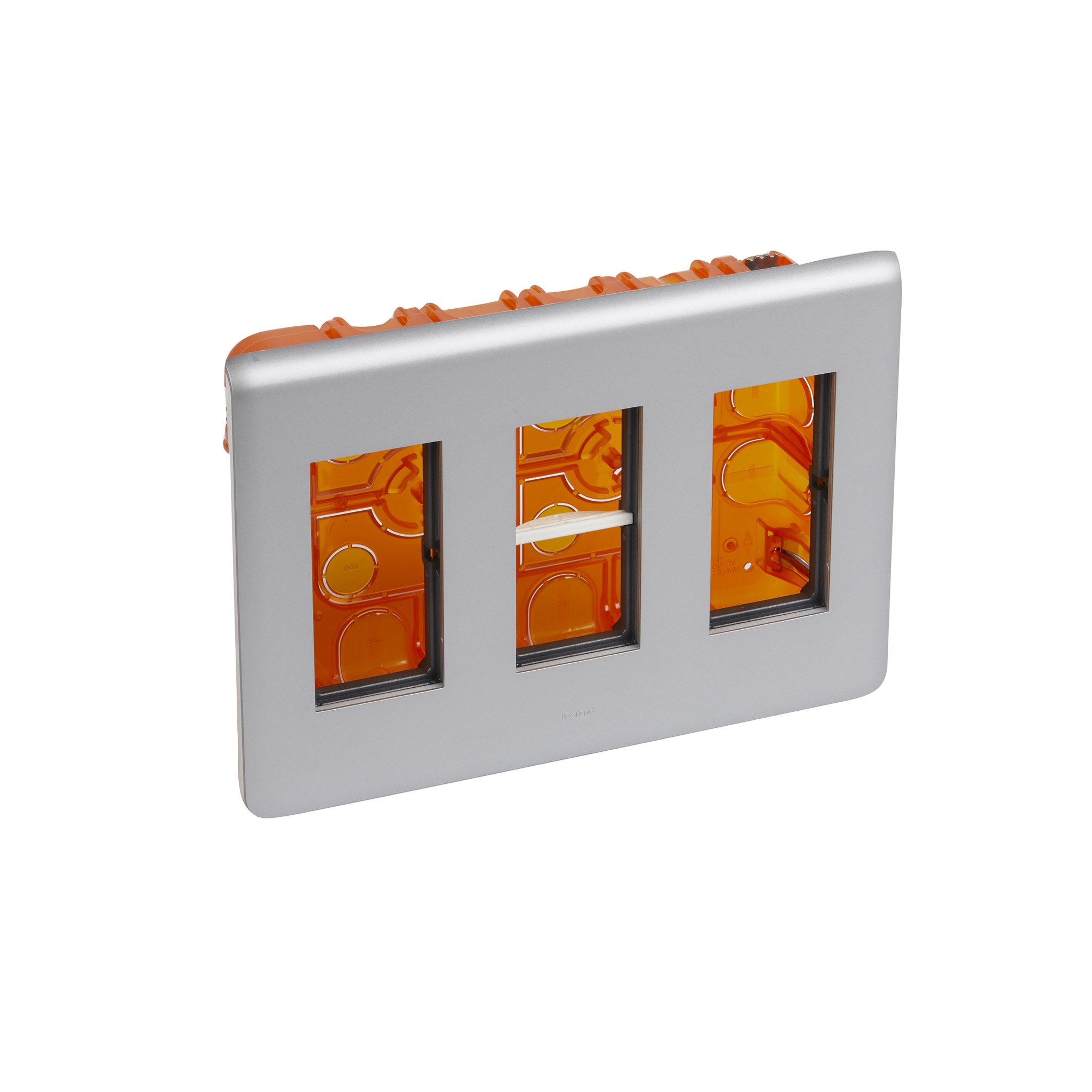 Mosaic Unterputz-Multibox 3x4-modulig / Farbe Aluminium