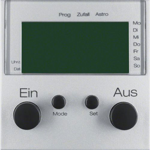 Berker Zeitschaltuhr mit Display alu matt