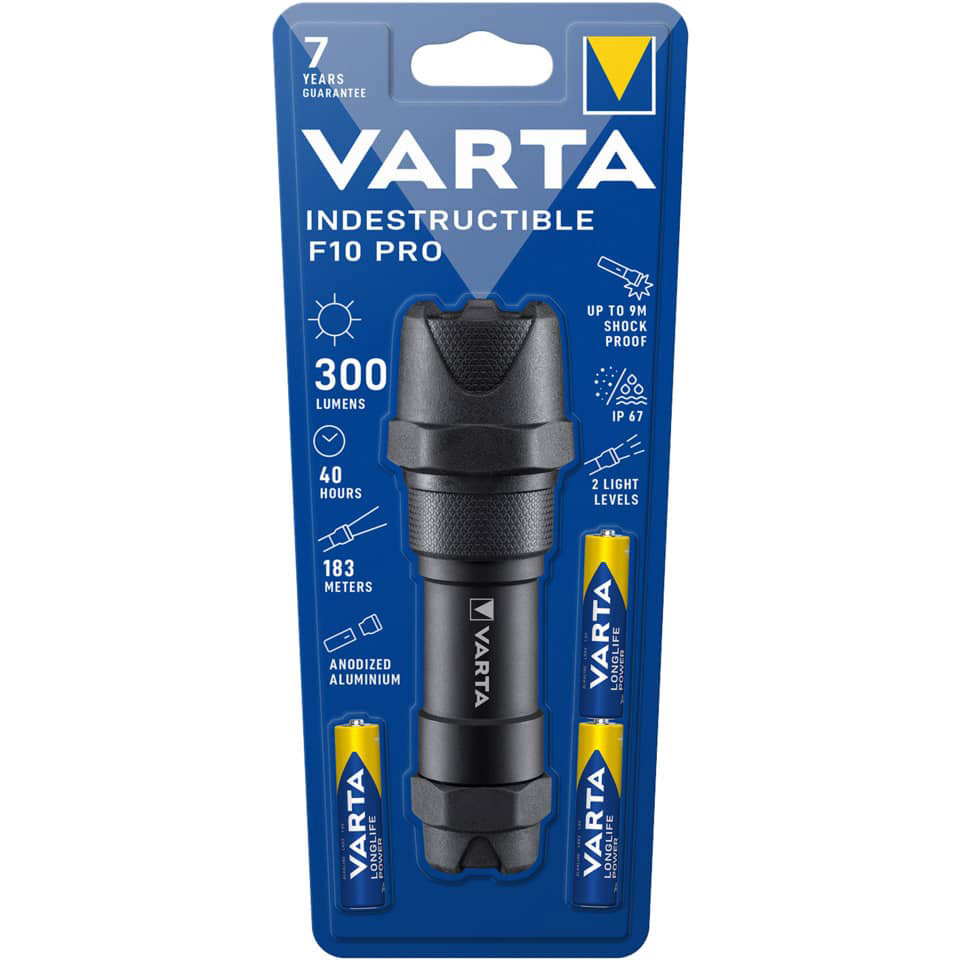 VARTA LED Taschenlampe Indestructible F10 Pro / inkl. 3 x AAA.