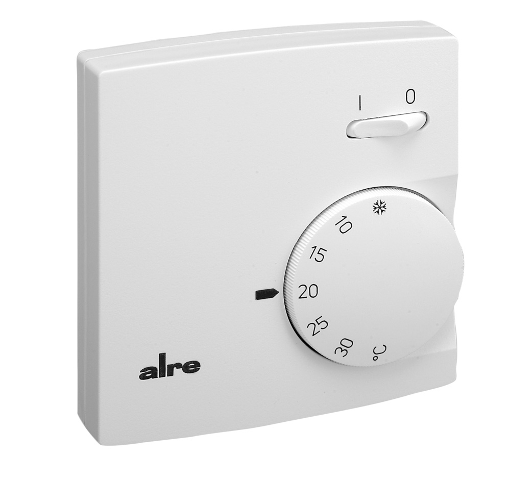 Raumtemperatur-Regler Bimetall m. Umschalter / Dauerlauf Ventilator