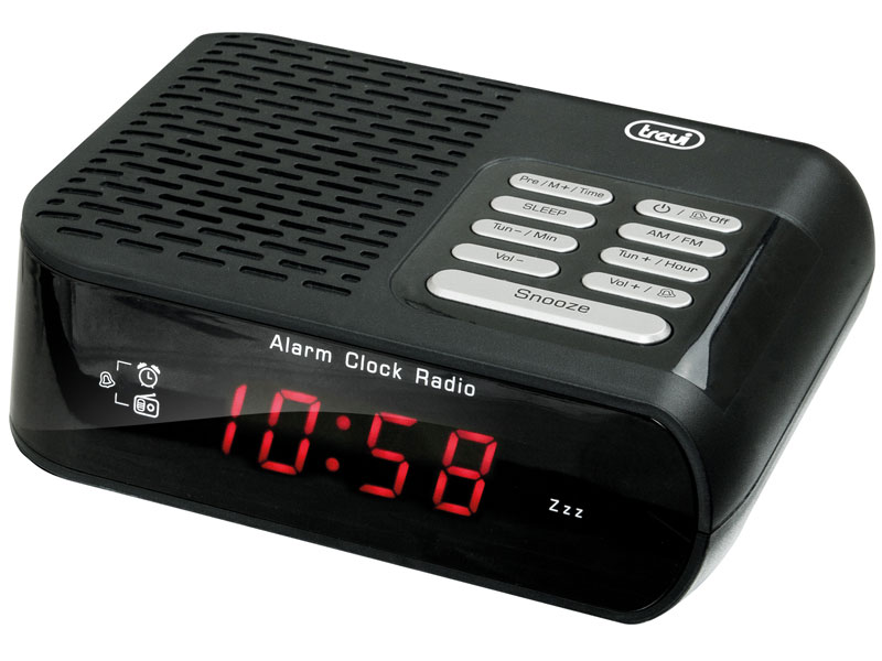 AM/FM PLL Radiowecker RC827D schwarz / AC 230V / Schlummerfunktion / 20 Speicher